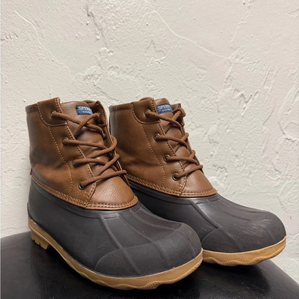 Sperry Men's Tan and Black Weatherproof Boots